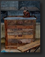 large zinc topped chest