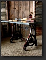 industrial zinc top table