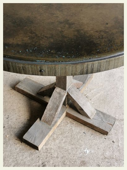 Aged Brass Round top table