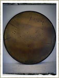 aged brass table top