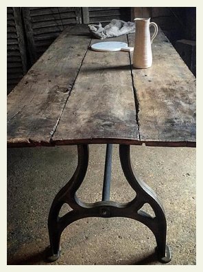 18th century oak table top cast base