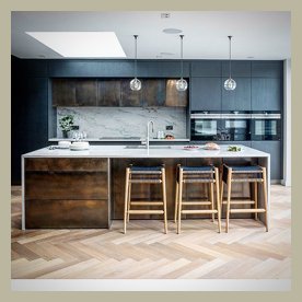 Aged Brass bronze KItchen Doors and Drawer fronts