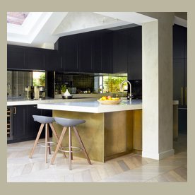 Brass Kitchen Island