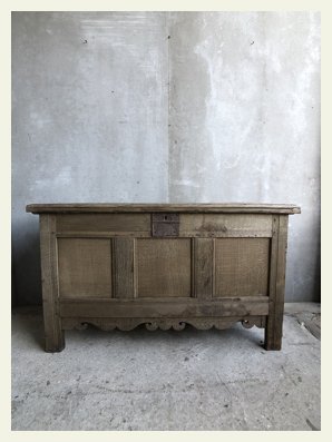 Coffer 18th century bleached oak wabi sabi