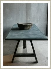 A Frame Outdoor Iron Topped Table