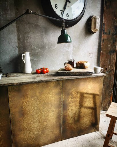 aged brass kitchen doors workshop