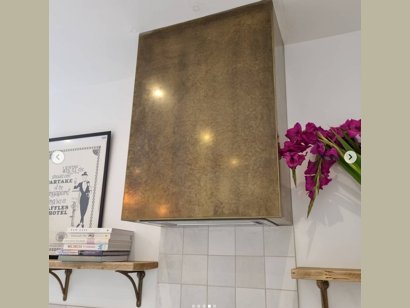 aged brass extractor hood zarina