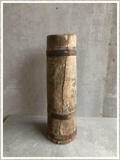 Tall wooden pot