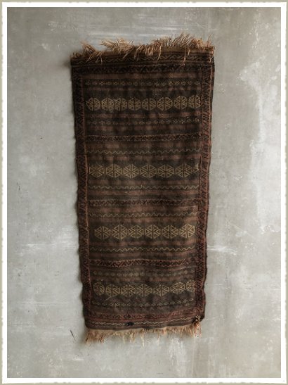 Tribal rug brown african vintage