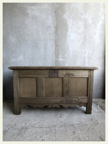 Coffer 18th century bleached oak wabi sabi