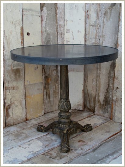 zinc top cafe table close uo