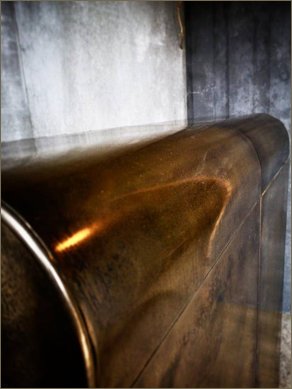 close up bar brass