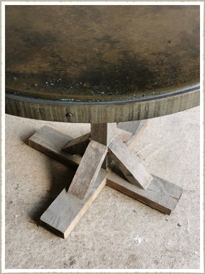 Aged Brass Round top table