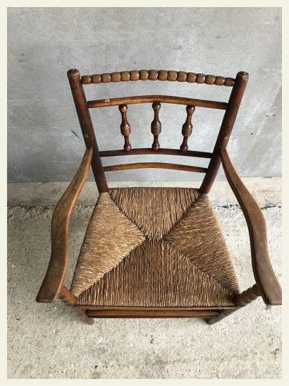 Straw twine weave chair 1