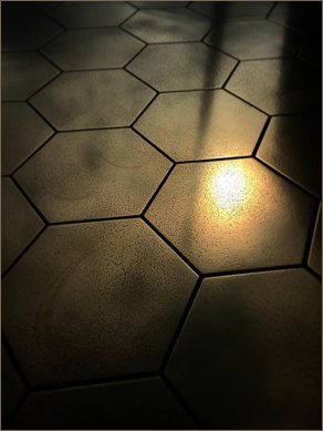 hex brass tiles