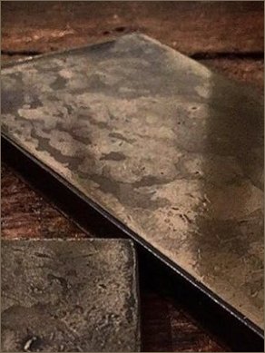brass samples aged and distressed