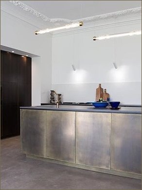 brass bronze  kitchen island channel 4
