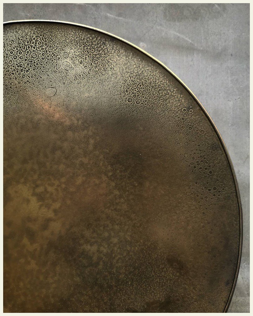 Round brass table top Tables