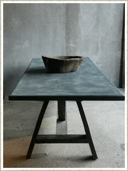 A Frame Outdoor Iron Topped Table