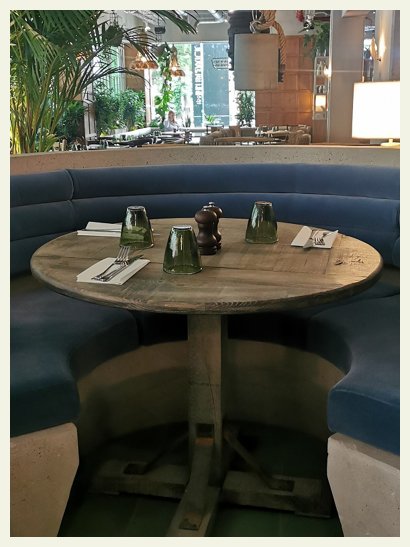 oak cafe table