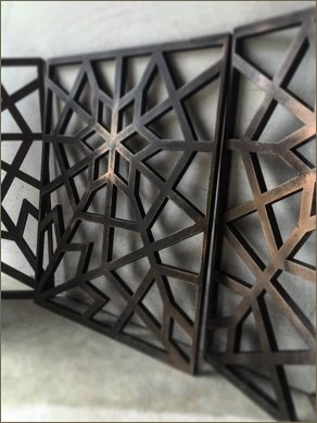 aged bronze fret panels