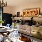 brass yellow kitchen drawers