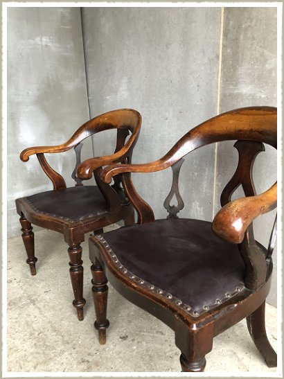 pair of antique carver chairs