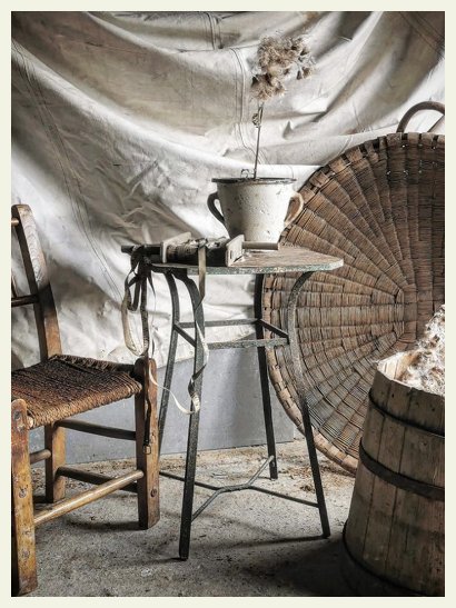 iron side table